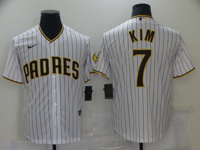Men San Diego Padres #7 Kim White stripe Game 2021 Nike MLB Jersey